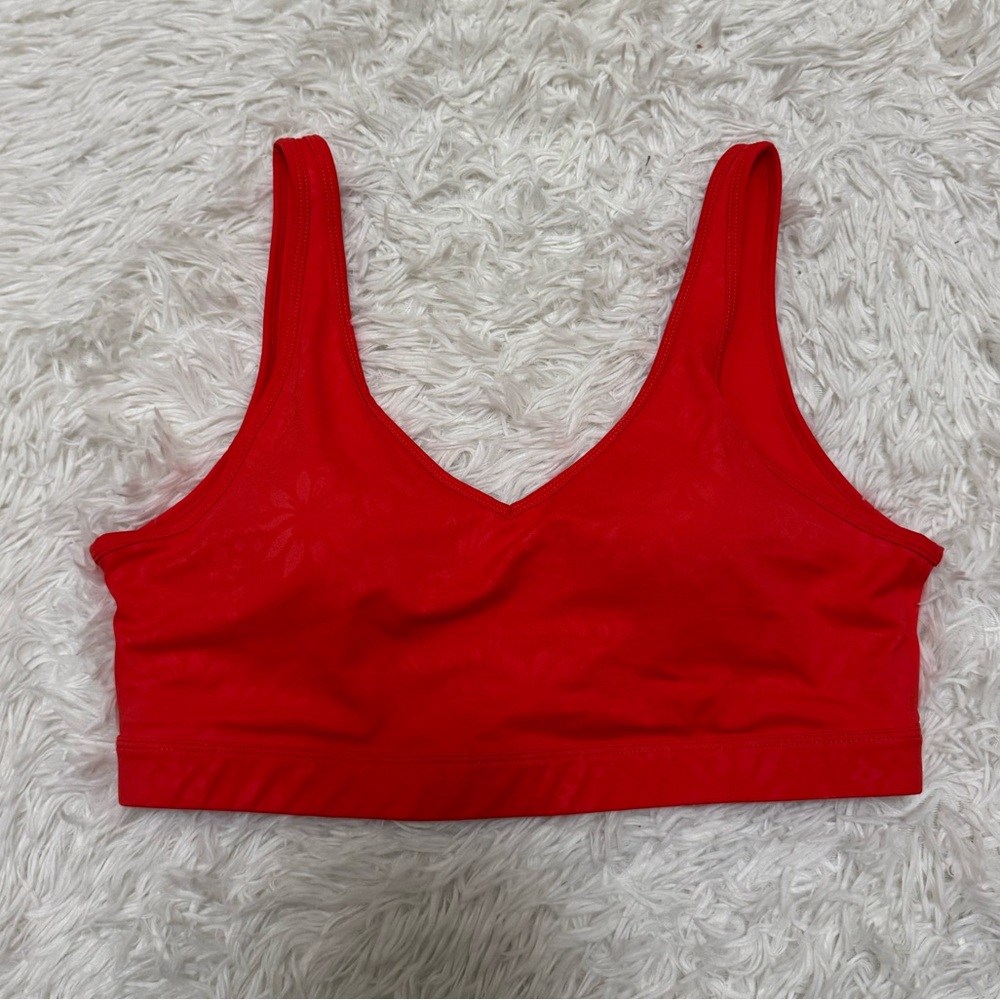 ZYIA Red V-Neck Sports Bra